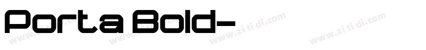 Porta Bold字体转换